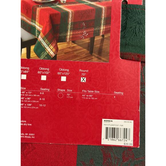 NWT St Nicholas Square Christmas table runner holiday festive party Xmas - Picture 3 of 6